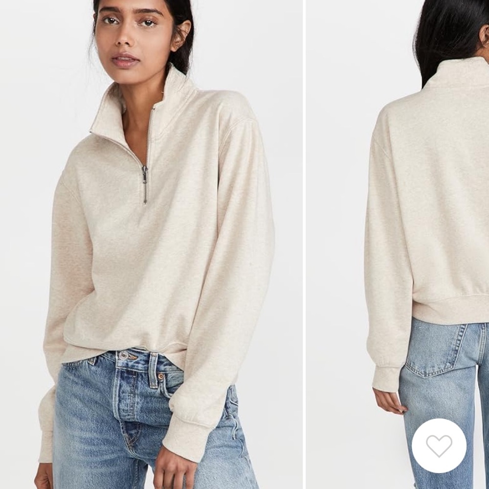 Z Supply Cream Quarter-Zip Pullover